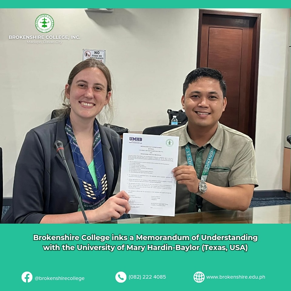 University of Mary Hardin-Baylor (UMHB) in Texas, United States & Brokenshire College Partnership agreement